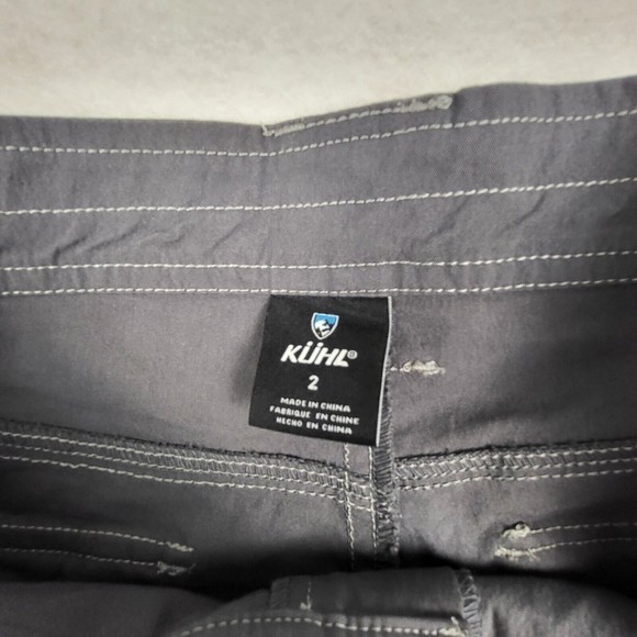 Kuhl Splash 11" Womens‎ Size 2 Grey Carbon Cargo Stretch Hiking Camping Shorts - Picture 6 of 9